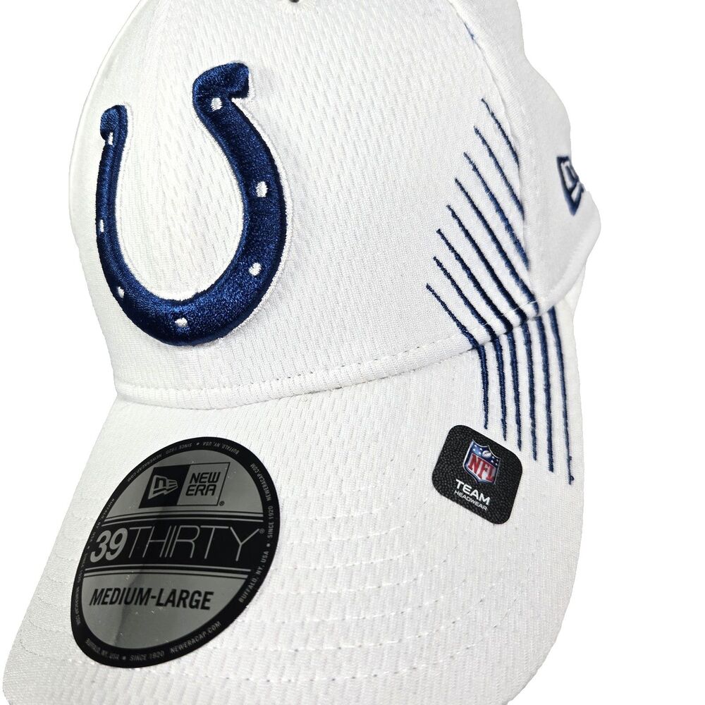 Indianapolis Colts NFL New Era 39Thirty White Stretch Fit Hat Medium/Large 🔥